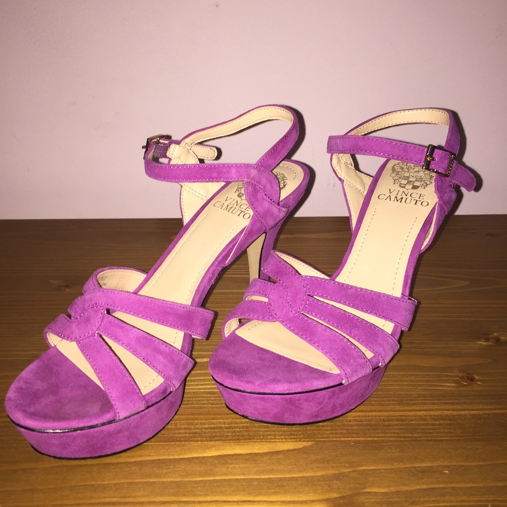 Vince Camuto Dark Pink Strappy Heels